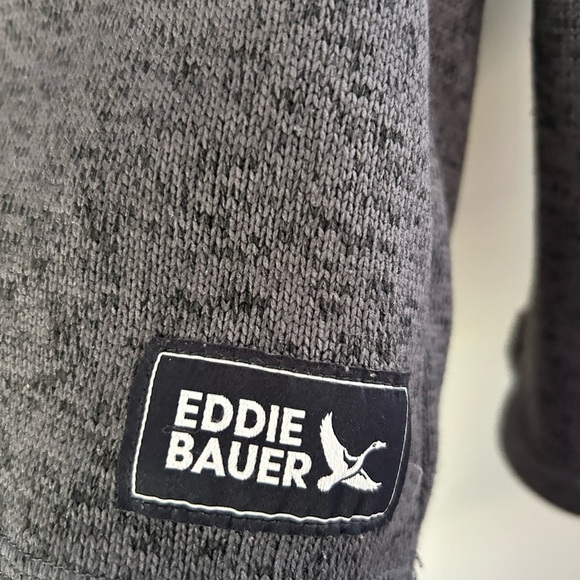 Eddie Bauer Men’s Large Pullover Jacket | Charcoal | Chest Zipper Pocket - Picture 5 of 7